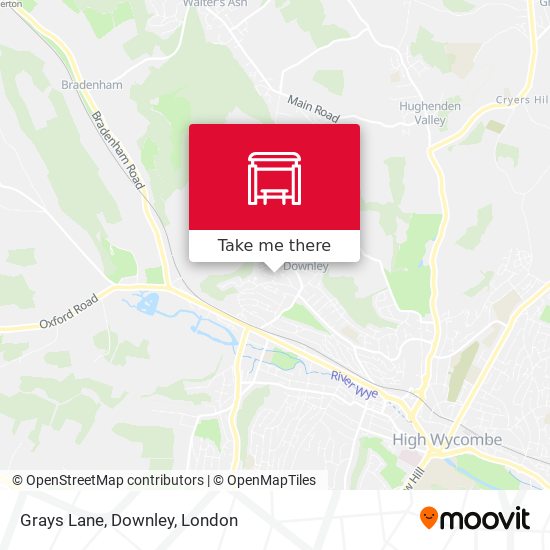 Grays Lane, Downley map