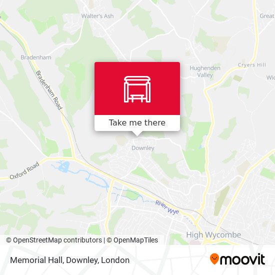 Memorial Hall, Downley map
