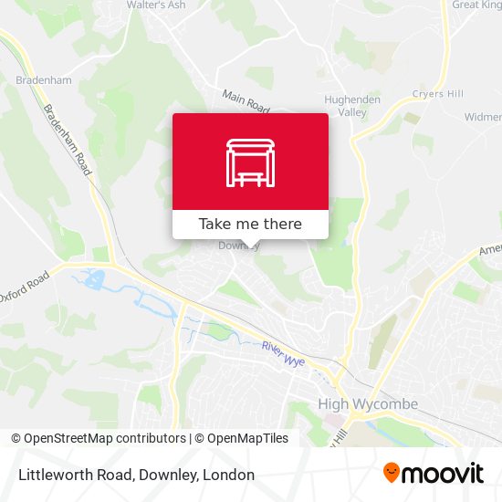 Littleworth Road, Downley map
