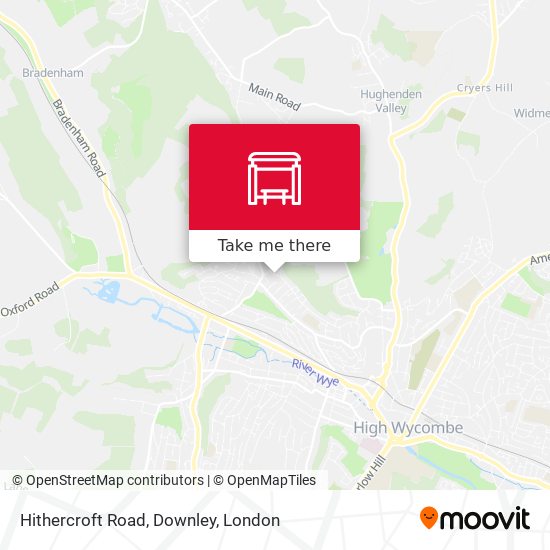 Hithercroft Road, Downley map