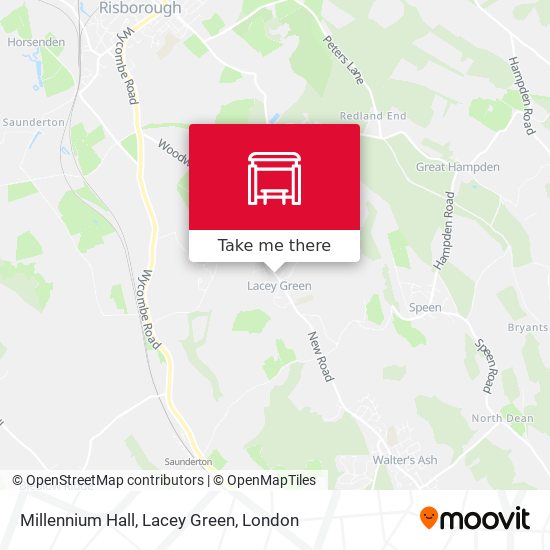 Millennium Hall, Lacey Green map