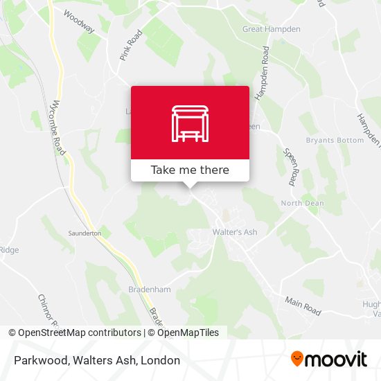 Parkwood, Walters Ash map