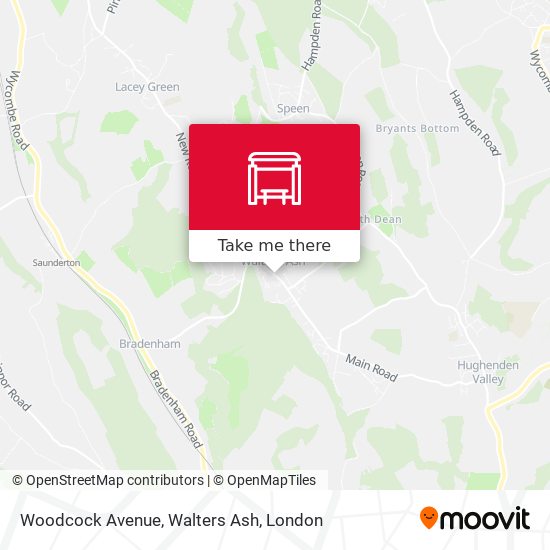 Woodcock Avenue, Walters Ash map