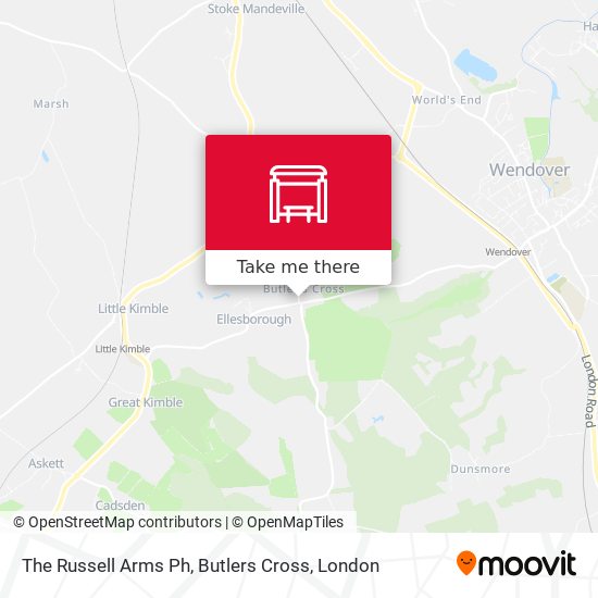 The Russell Arms Ph, Butlers Cross map