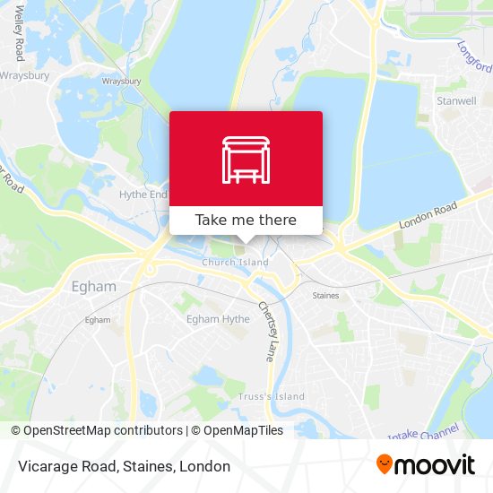 Vicarage Road, Staines map