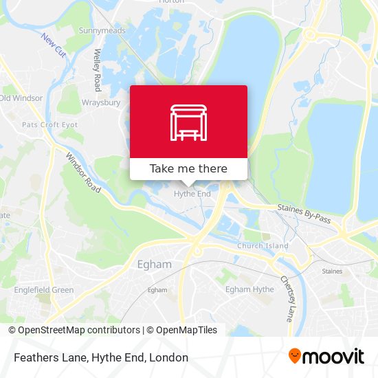 Feathers Lane, Hythe End map