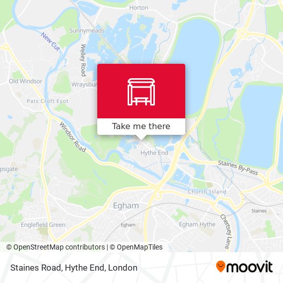 Staines Road, Hythe End map