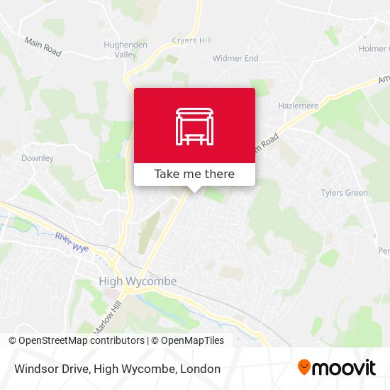 Windsor Drive, High Wycombe map