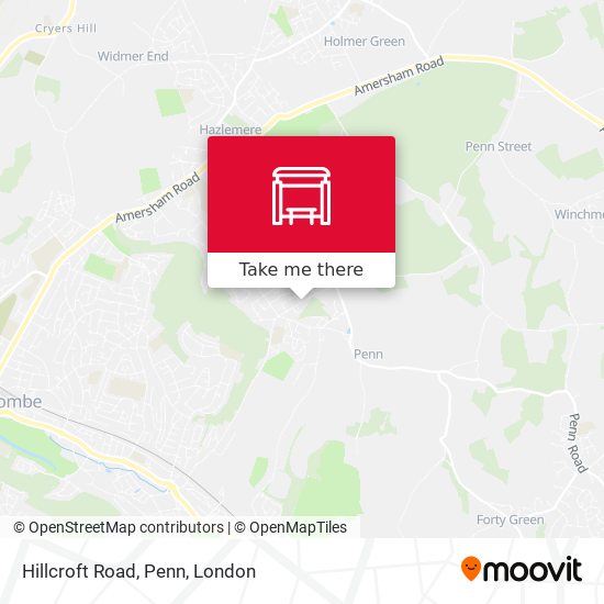 Hillcroft Road, Penn map