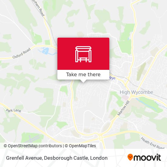 Grenfell Avenue, Desborough Castle map