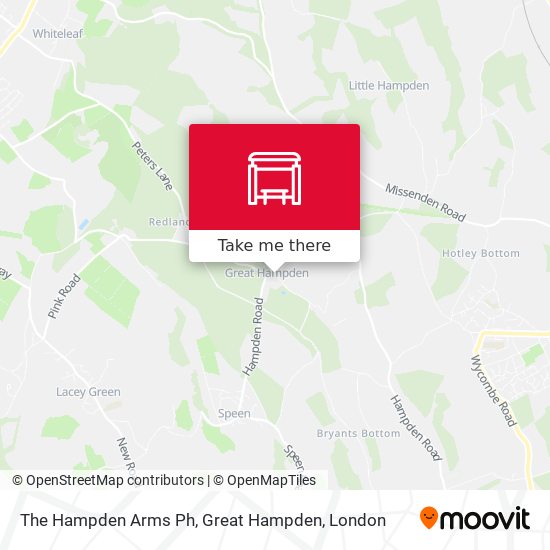 The Hampden Arms Ph, Great Hampden map
