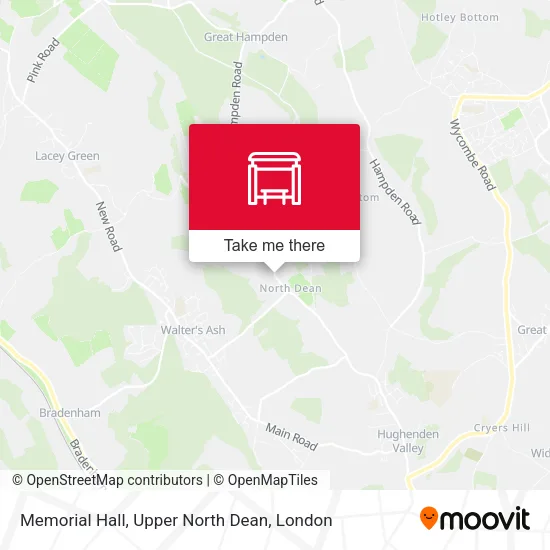 Memorial Hall, Upper North Dean map