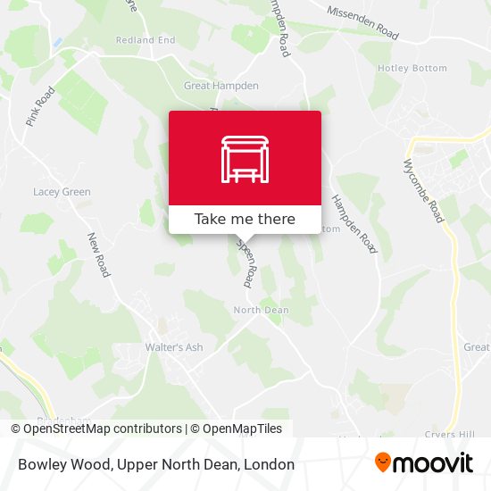 Bowley Wood, Upper North Dean map