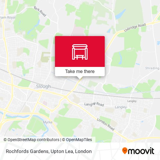 Rochfords Gardens, Upton Lea map