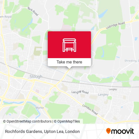 Rochfords Gardens, Upton Lea map