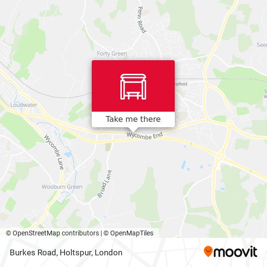 Burkes Road, Holtspur map