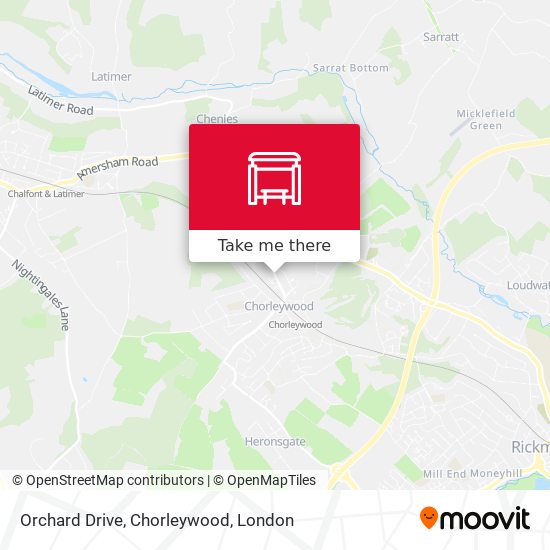 Orchard Drive, Chorleywood map