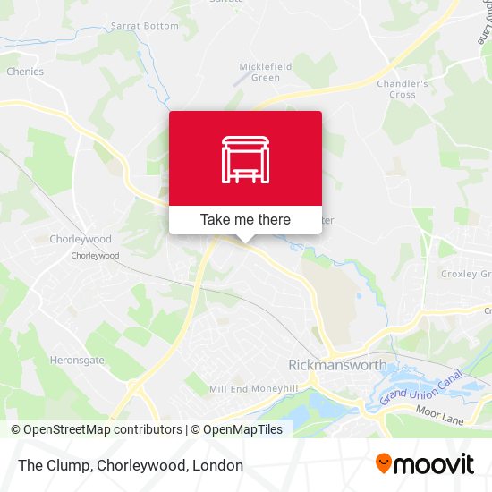 The Clump, Chorleywood map