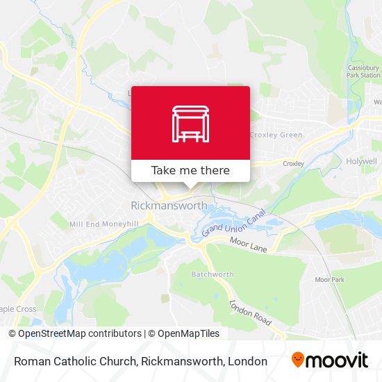 Roman Catholic Church, Rickmansworth map