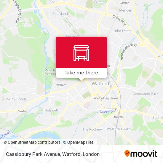 Cassiobury Park Avenue, Watford map