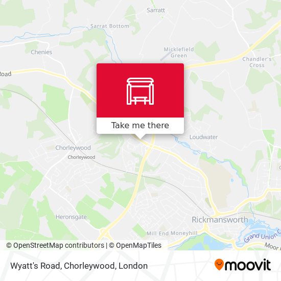 Wyatt's Road, Chorleywood map