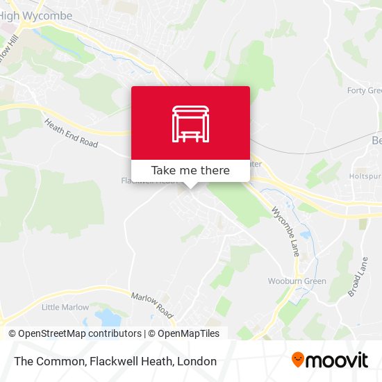 The Common, Flackwell Heath map
