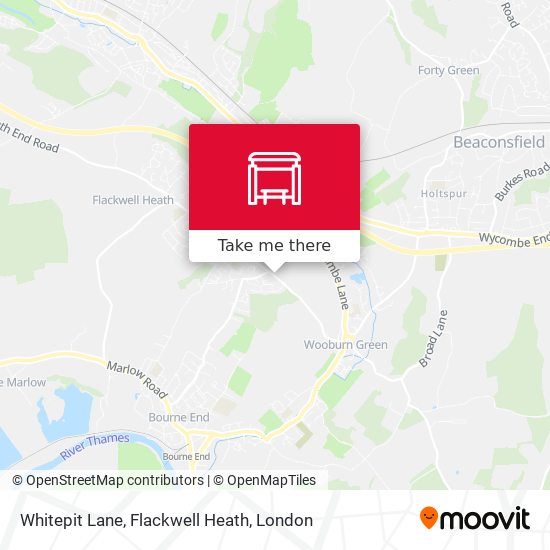 Whitepit Lane, Flackwell Heath map