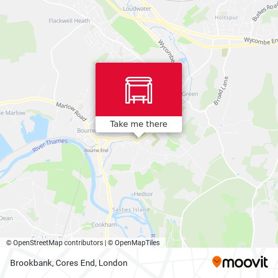 Brookbank, Cores End map