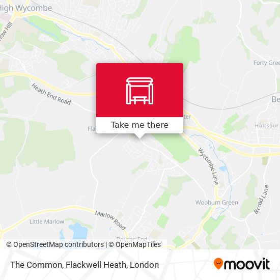 The Common, Flackwell Heath map