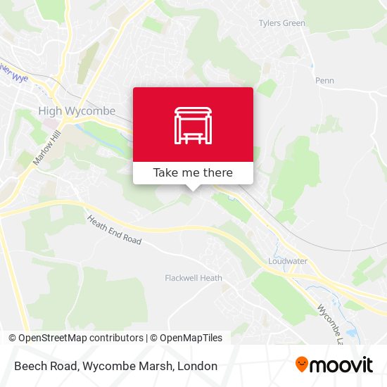 Beech Road, Wycombe Marsh map