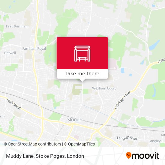 Muddy Lane, Stoke Poges map