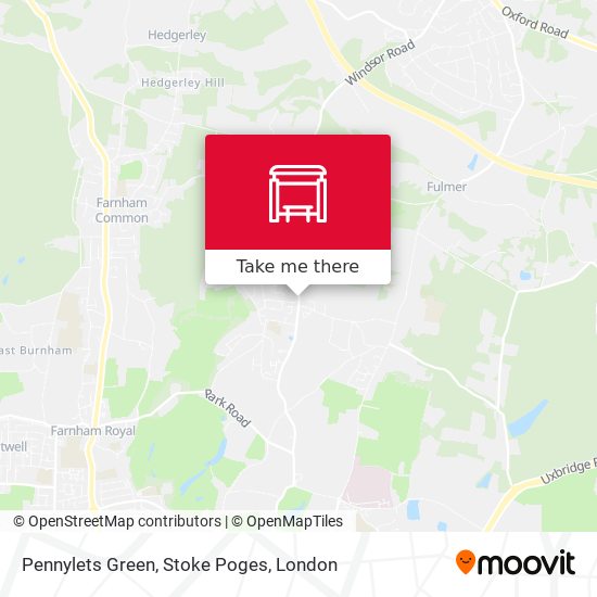 Pennylets Green, Stoke Poges map