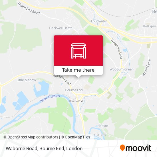 Waborne Road, Bourne End map