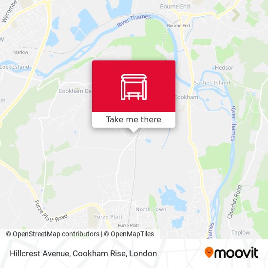 Hillcrest Avenue, Cookham Rise map