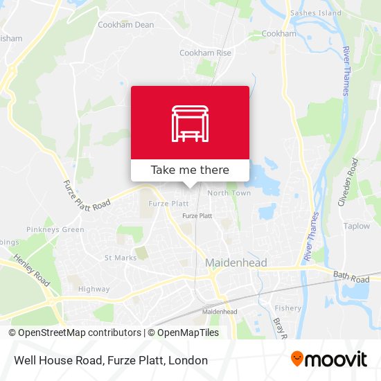 Well House Road, Furze Platt map