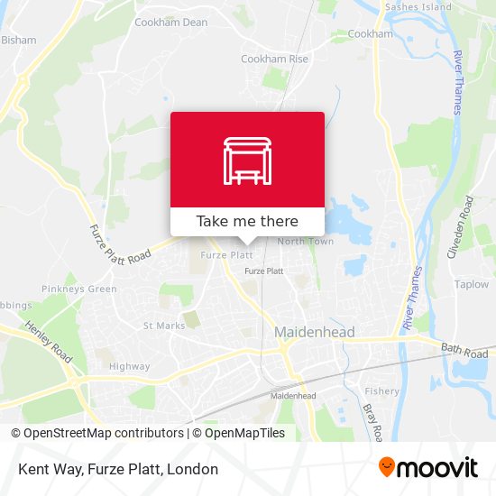 Kent Way, Furze Platt map