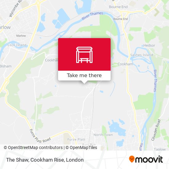 The Shaw, Cookham Rise map
