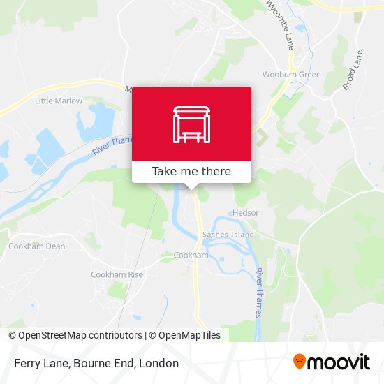 Ferry Lane, Bourne End map