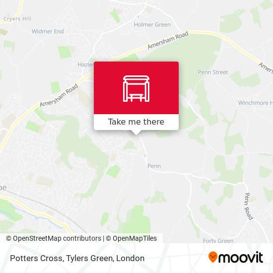 Potters Cross, Tylers Green map