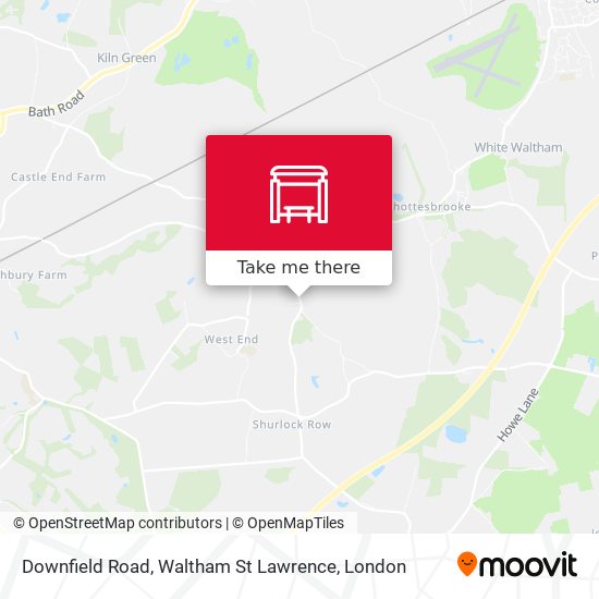 Downfield Road, Waltham St Lawrence map