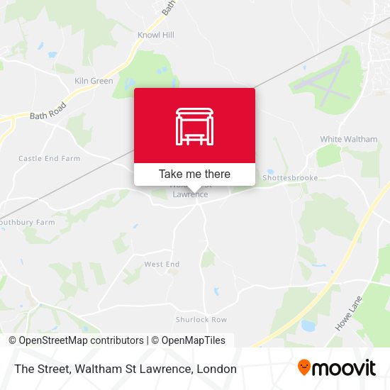 The Street, Waltham St Lawrence map