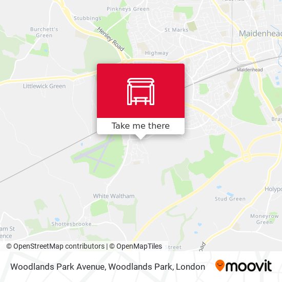 Woodlands Park Avenue, Woodlands Park map