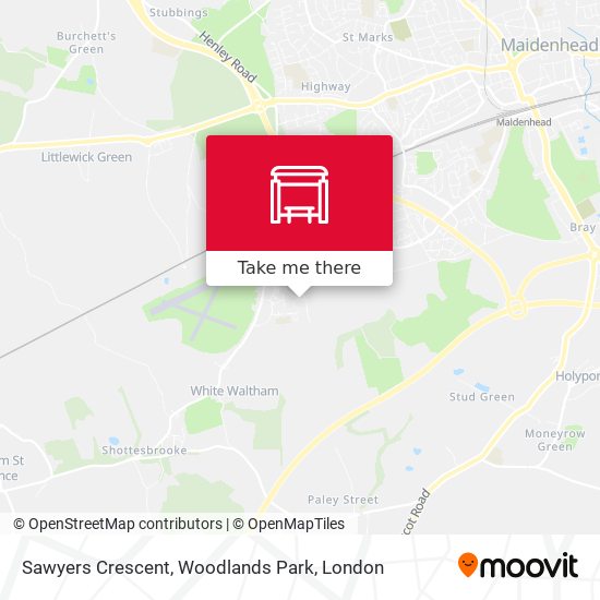 Sawyers Crescent, Woodlands Park map