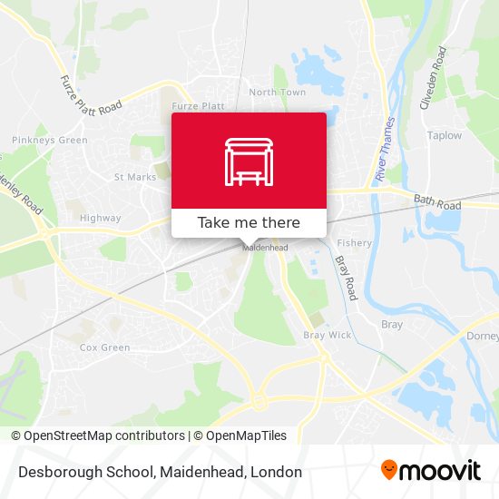 Desborough School, Maidenhead map