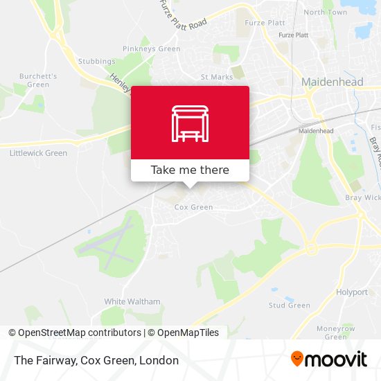 The Fairway, Cox Green map
