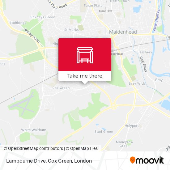 Lambourne Drive, Cox Green map