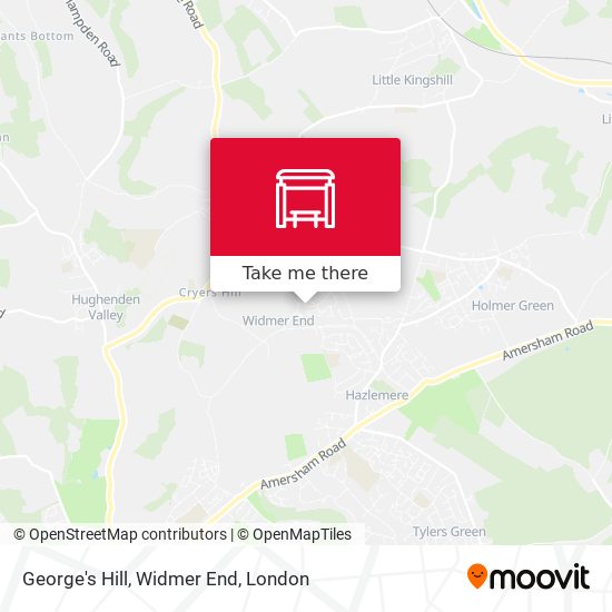 George's Hill, Widmer End map