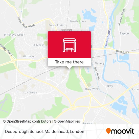 Desborough School, Maidenhead map