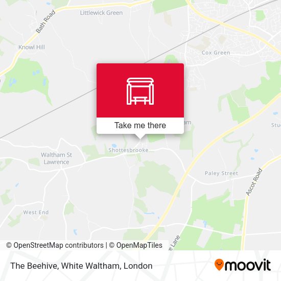 The Beehive, White Waltham map