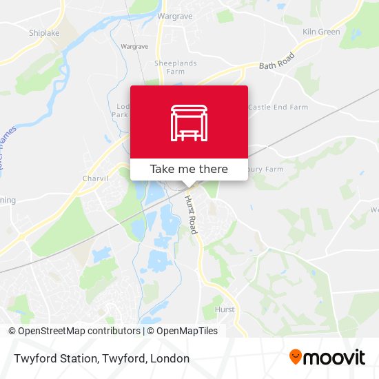 Twyford Station, Twyford map